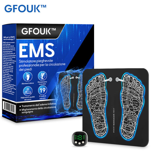 GFOUK™ EMS Stimolatore Circolatorio Pro Pieghevole per Piedi