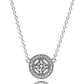 New 925 Sterling Silver Timeless Elegance Snowflake Accented Circular Hearts Collier Necklace For Popular Bead Charm DIY Jewelry